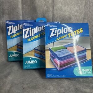 3x Ziploc Flexible Totes Storage Bag Jumbo 22 Gallon Bag 1 Ct Organization NEW